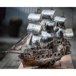 Ships - stainless steel sculptures